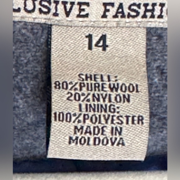 Mark Reed Women’s Wool Blend Periwinkle Hooded Peacoat Size 14 - Picture 8 of 8